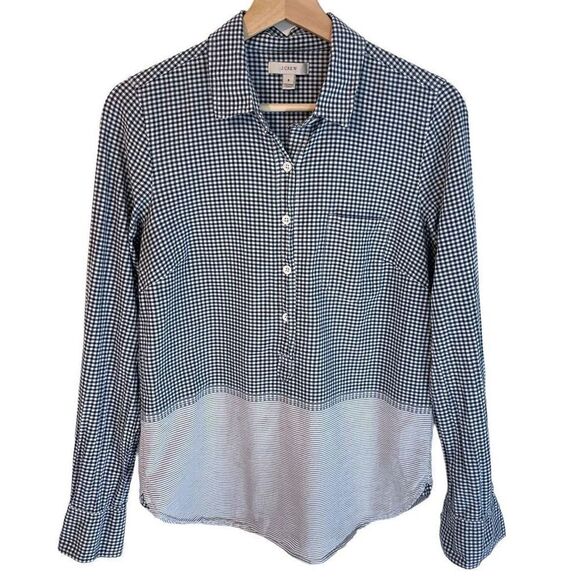 J Crew 1/2 Button Top - Picture 1 of 6